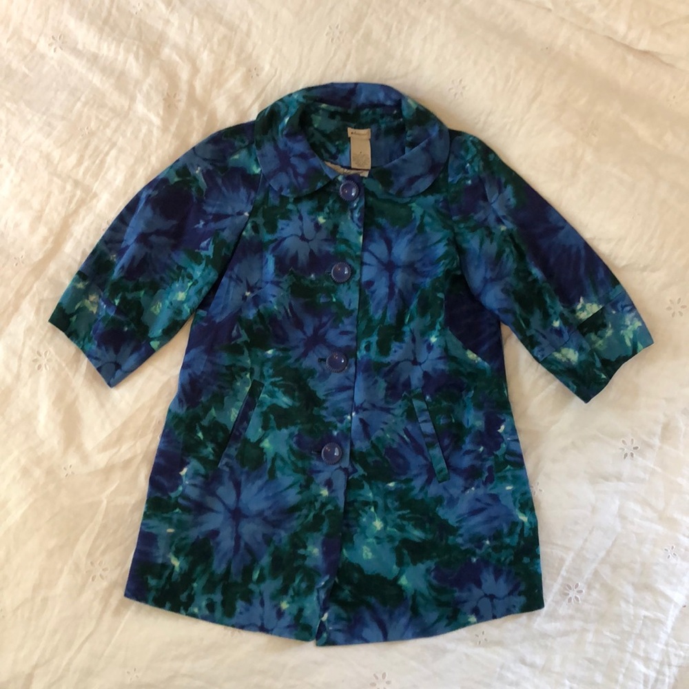 Vintage style blue/green spring coat